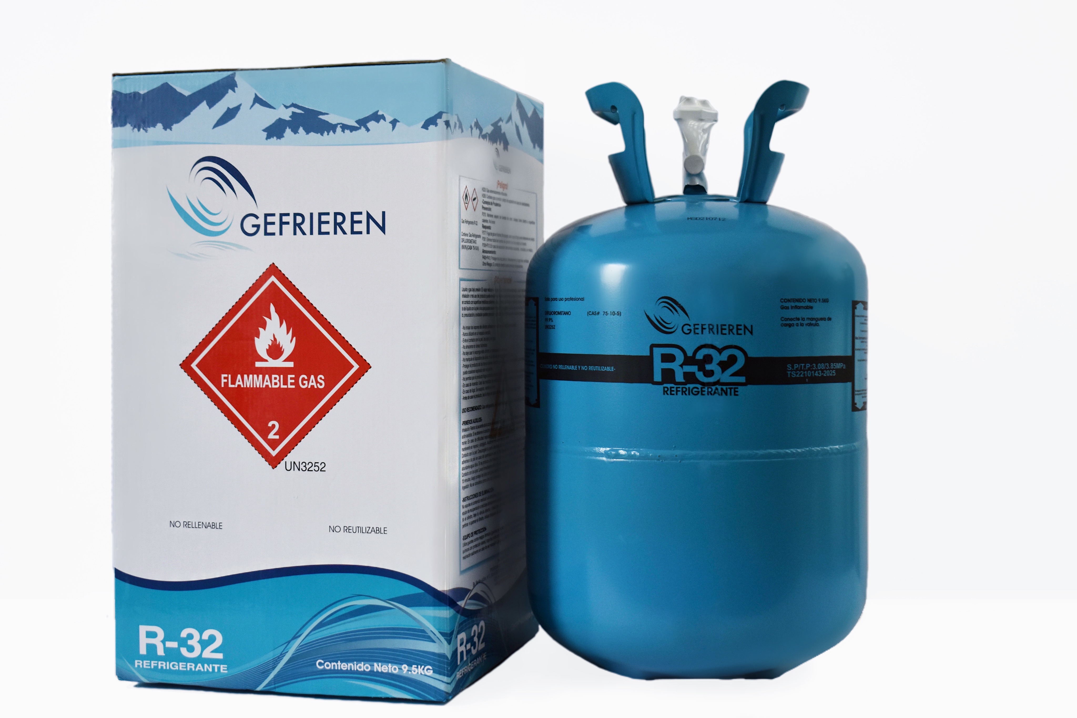 Gas R32 refrigerante